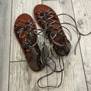 Size 7 American eagle silver sandals
